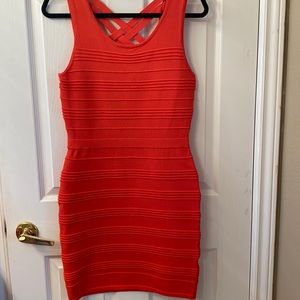 Gianni Bini Coral/Melon Bodycon Dress